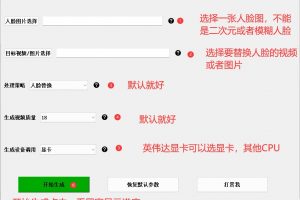 【AI人脸替换工具离线版V1.2】一张图实现视频或者图片换脸，