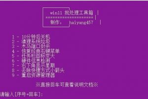 Win11批处理工具箱 v1.2