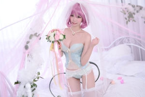 闪月半 梦梦兔女郎婚纱