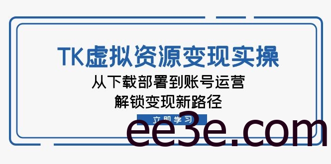 TK虚拟资料变现实操：从下载部署到账号运营，解锁变现新路径