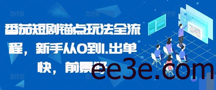番茄短剧锚点玩法全流程，新手从0到1，出单快，前景好