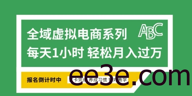 全域虚拟电商变现系列，通过平台出售虚拟电商产品从而获利