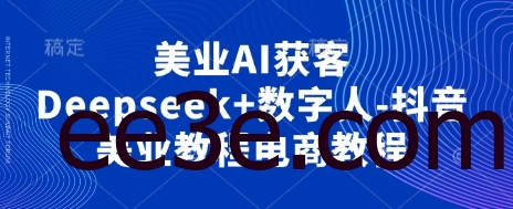 美业AI获客Deepseek+数字人-抖音美业教程电商教程