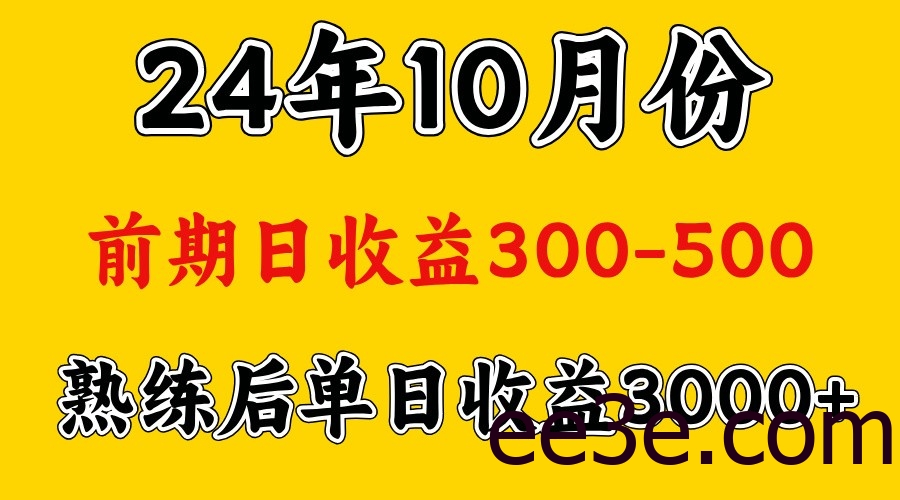 高手是怎么赚钱的.前期日收益500+熟练后日收益3000左右