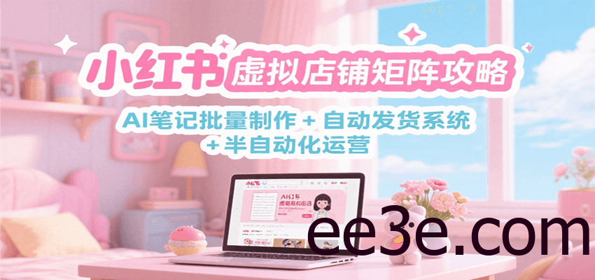 小红书虚拟店铺矩阵攻略：AI笔记批量制作 + 自动发货系统 + 半自动化运营