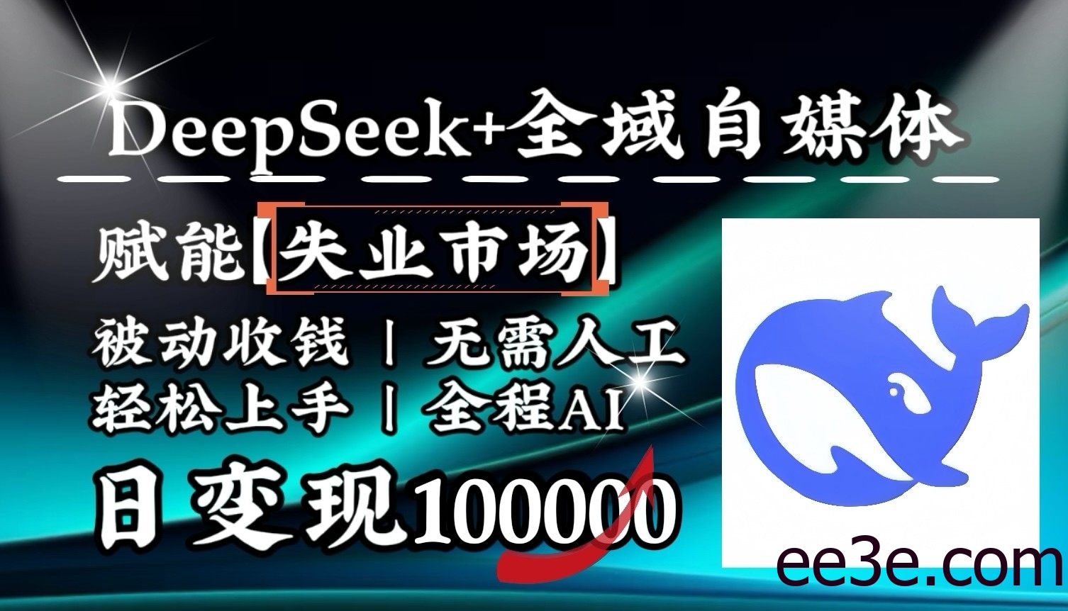 降维打击，DeepSeek+失业市场，全自动操作，结合人人刚需，单月利润轻松破100000＋