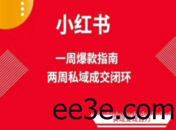爆款小红书免费流量体系课程(两周变现)，小红书电商教程