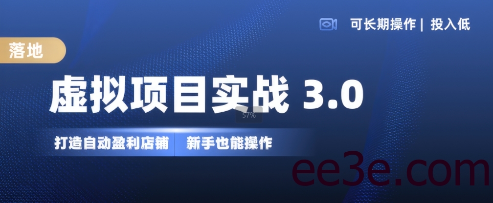 虚拟项目实战3.0，打造自动盈利店铺，可长期操作投入低，新手也能操作