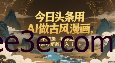 今日头条用AI做古风漫画，不拍摄，不露脸，头条号矩阵日入1k+