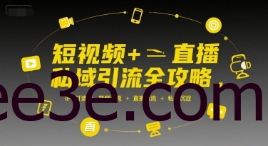 短视频+直播私域引流全攻略，IP打造 +视频引流 +直播引流 +私域沉淀