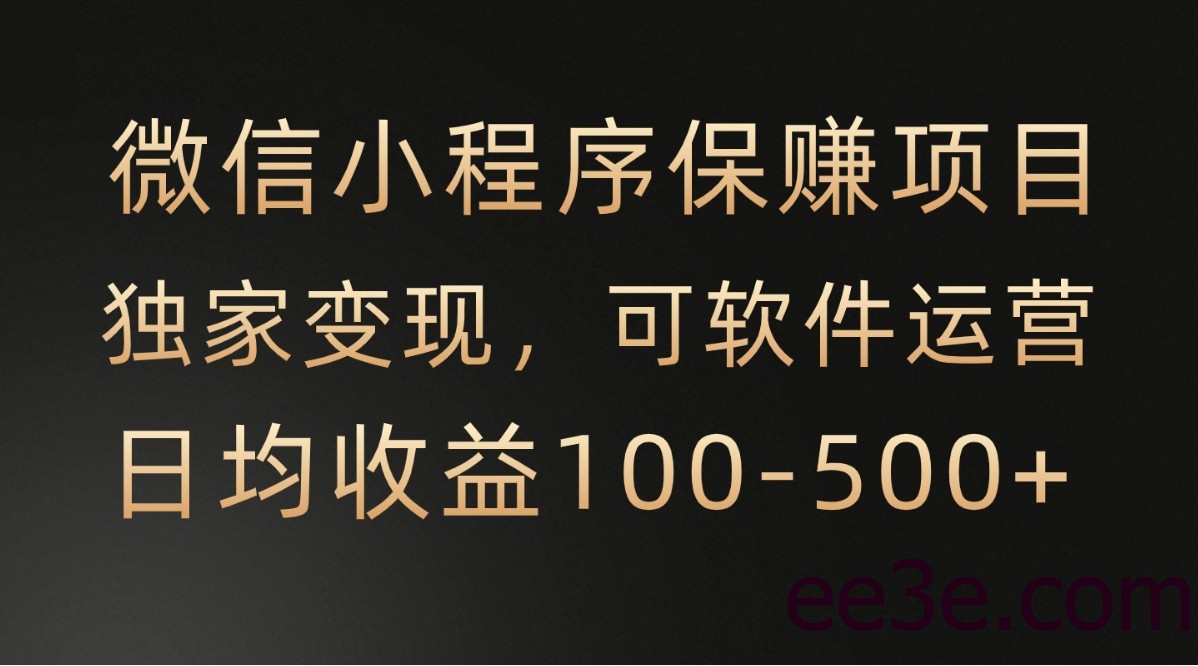 腾讯官方项目，可软件自动运营，稳定有保障，时间自由，永久售后，日均收益100-500+