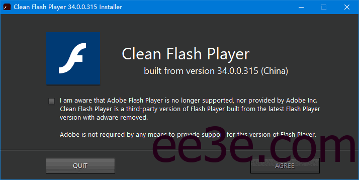 CleanFlashPlayer(第三方去广告Flash) v34.0.0.330 纯净版