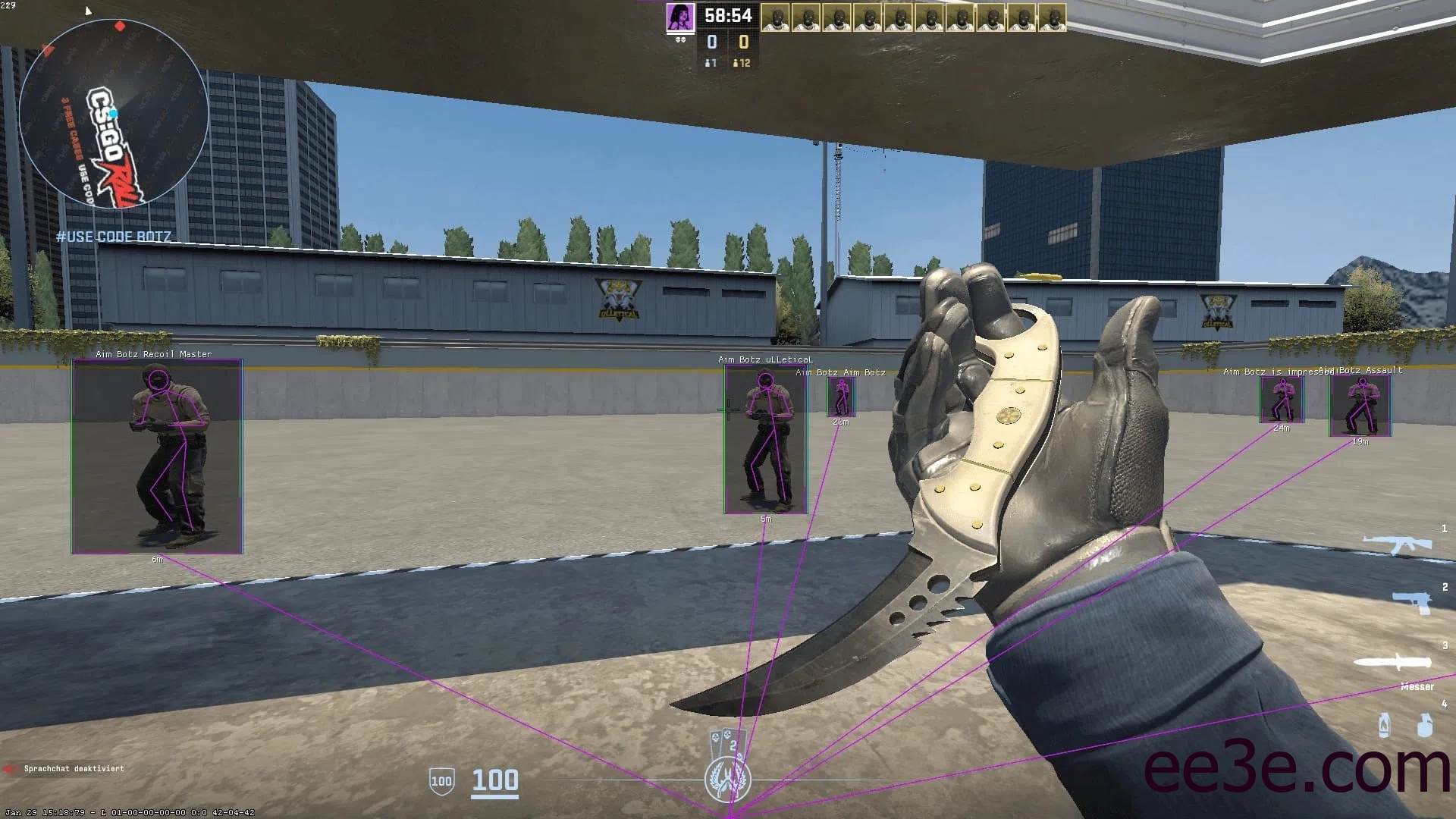 CS2·外部单板方框骨骼射线透视 v4