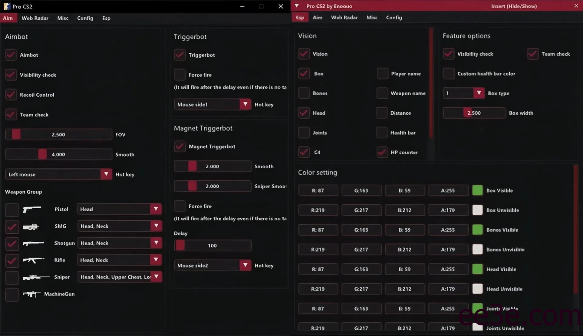 CS2·Pro开源项目DMA透视自瞄扳机多功能