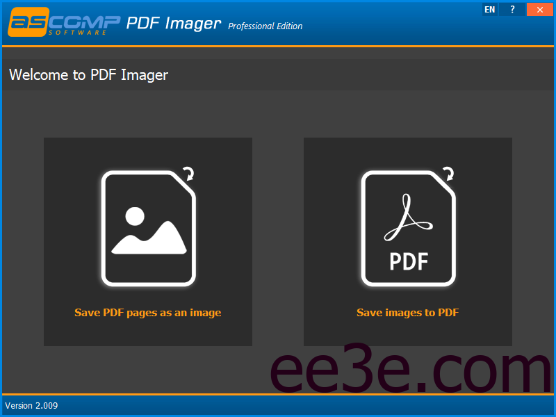 ASCOMP PDF Imager Pro PDF转图片工具 v2.009 便携版