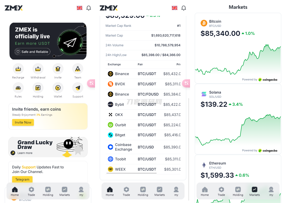 海外版AI量化区块链系统源码 UI*美
