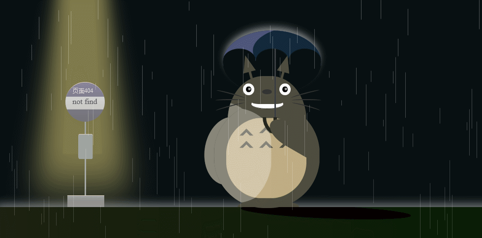 本文由 发布，转载请注明出处，如有问题请联系我们！ 更新时间: 2021-05-19卡哇伊404龙猫HTML源码